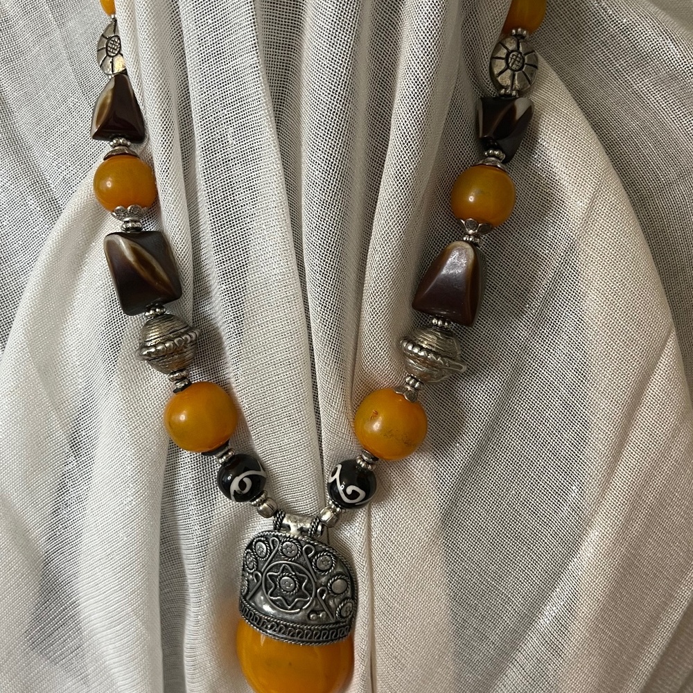 Chunky Yellow Topaz Necklace